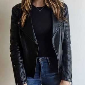 Black Moto Faux Leather Jacket | Topshop